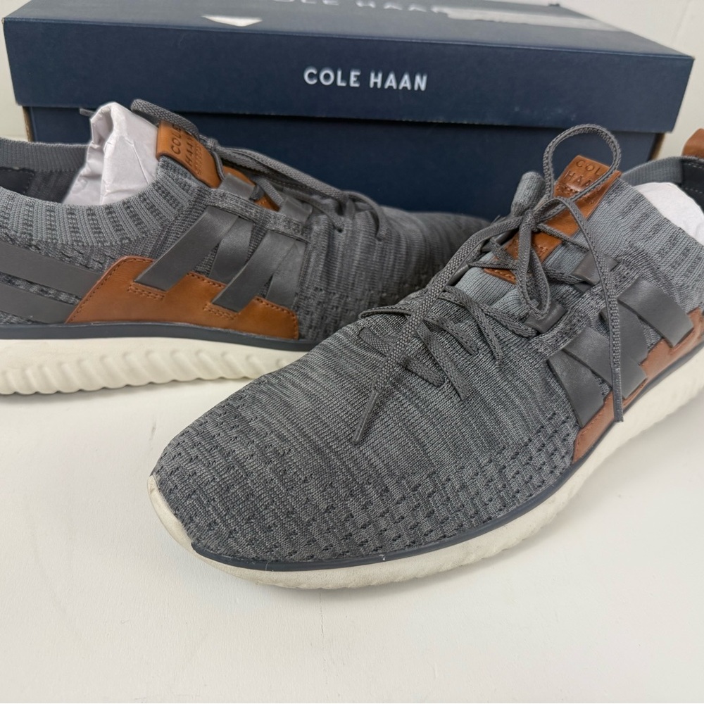 Cole Haan Grand Motion Woven Stitchlite Sneaker Shoes Leather Trim In Box